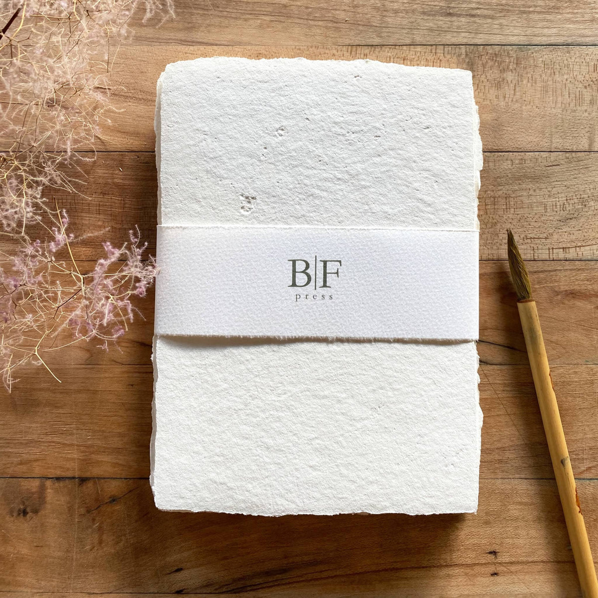 Bat Flower Press Ivory Handmade Paper Set, banded
