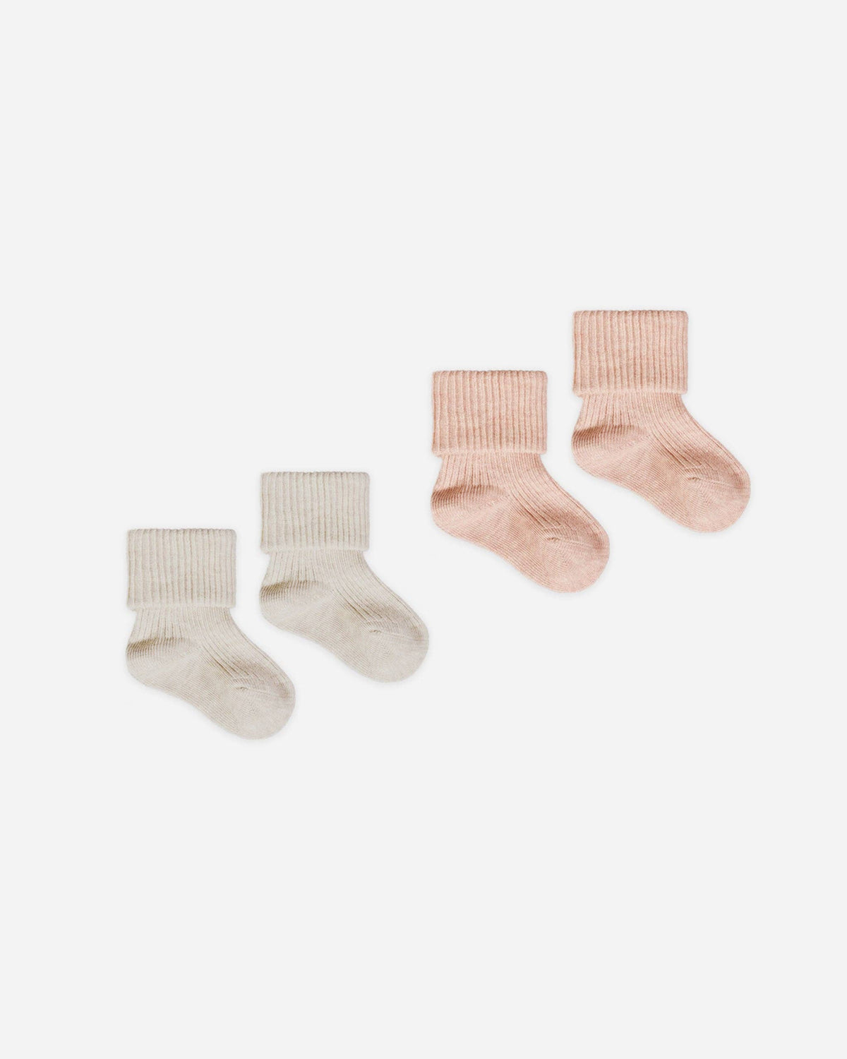Melange Socks - Oatmeal, Rose