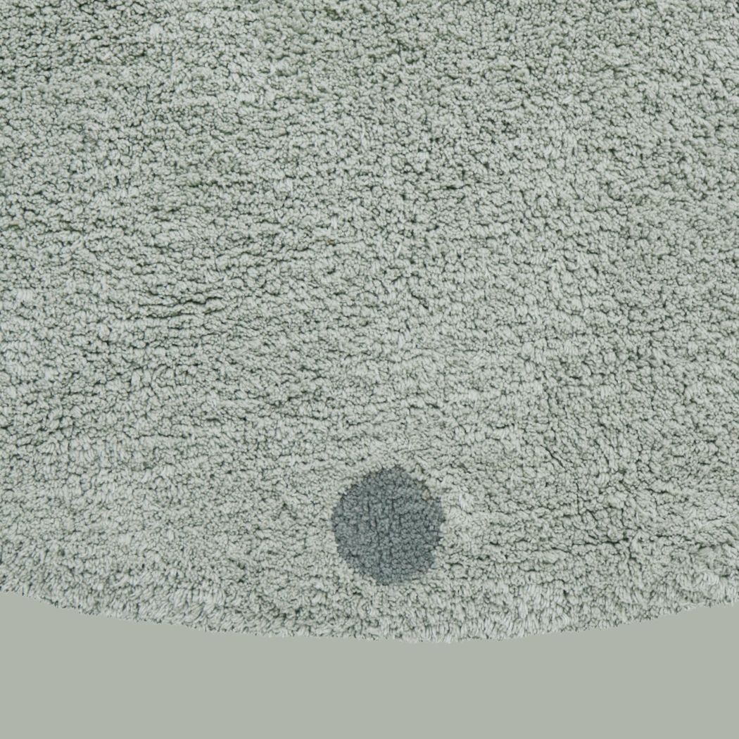Washable rug Round Dot  Blue Sage