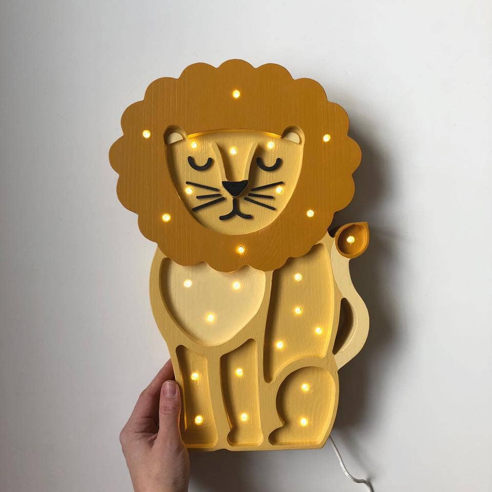 Little Lights Lion Lamp: Yellow