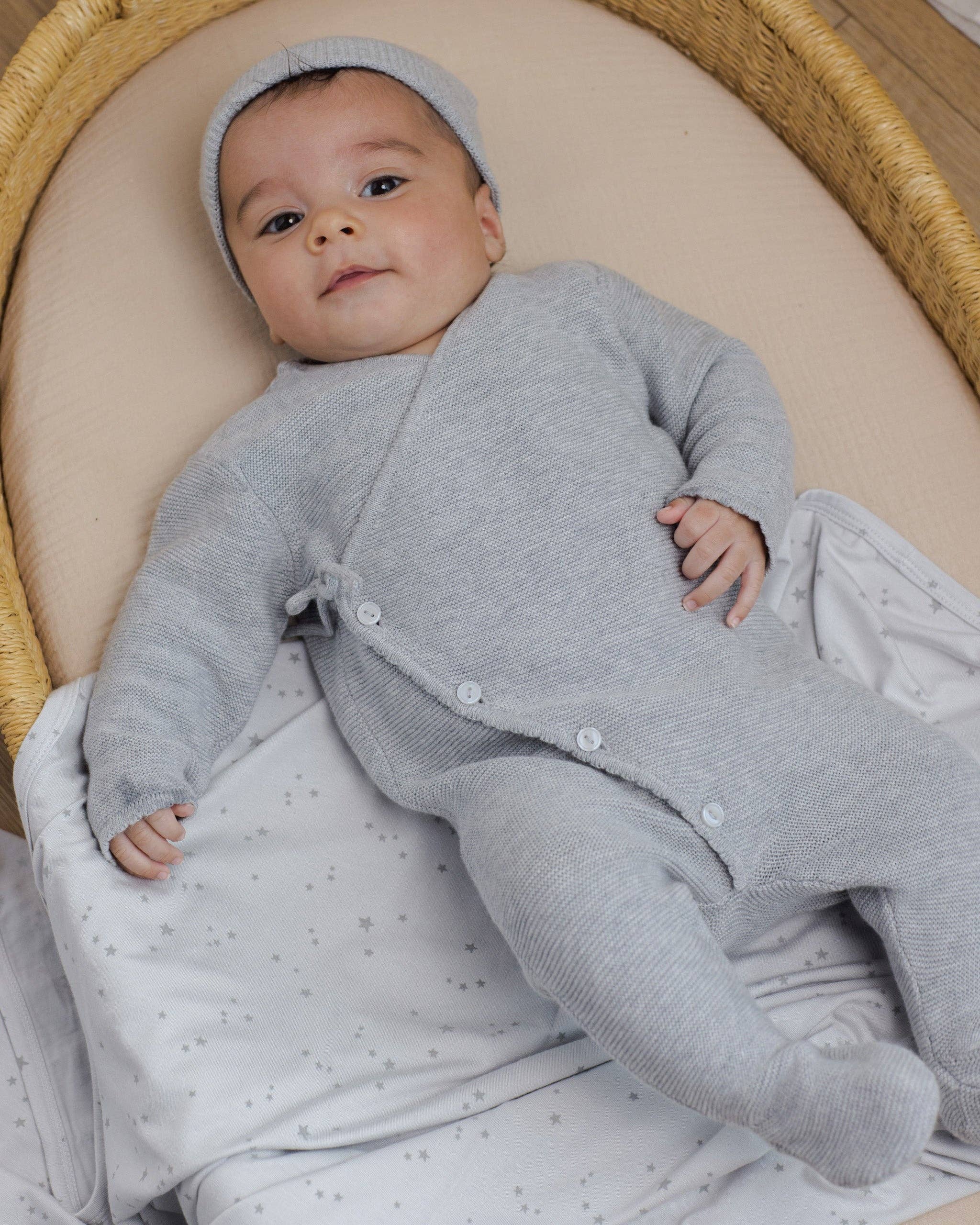 Modal Baby Swaddle - Stars, Fog