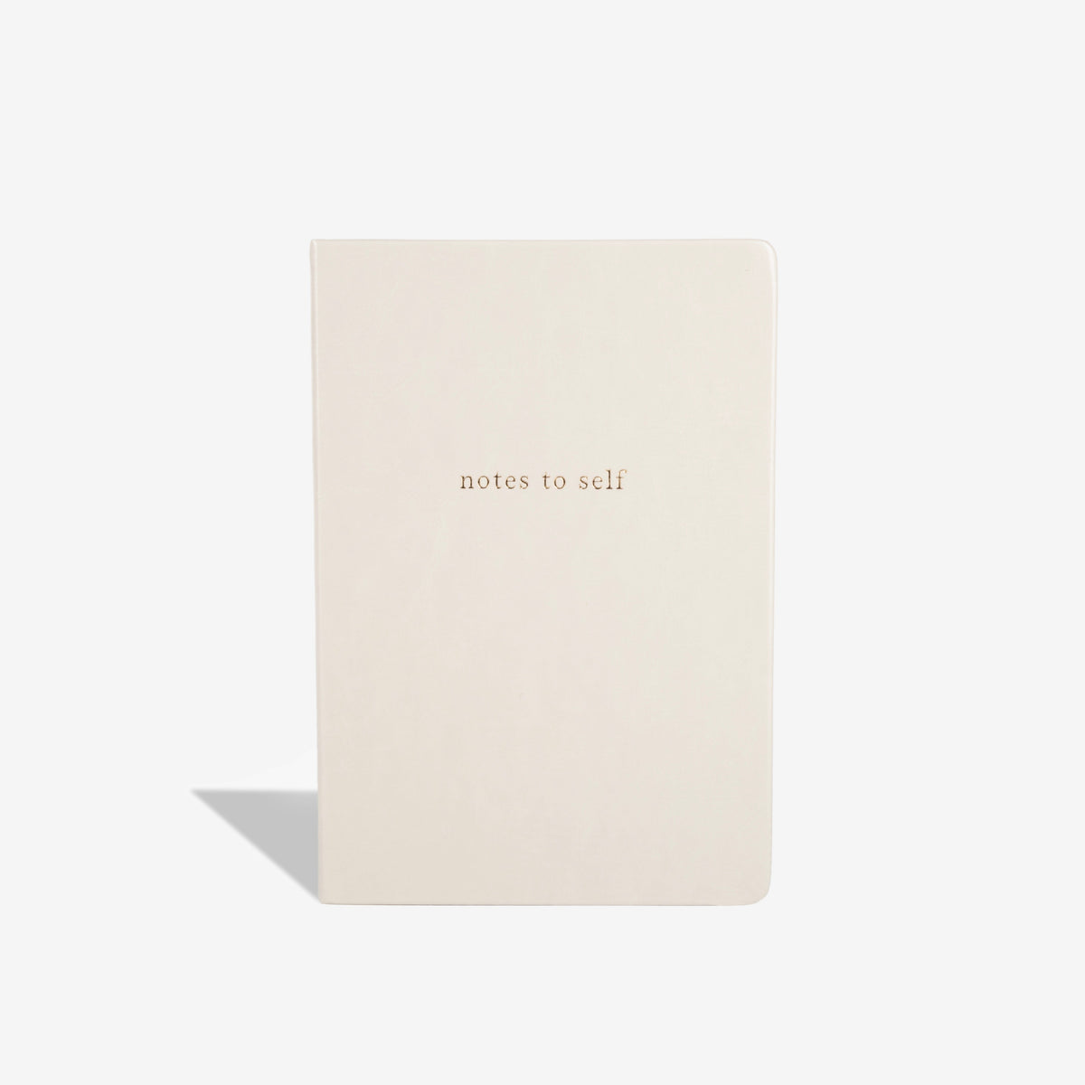 Notes to Self lined journal in beige, gold foil on the cover