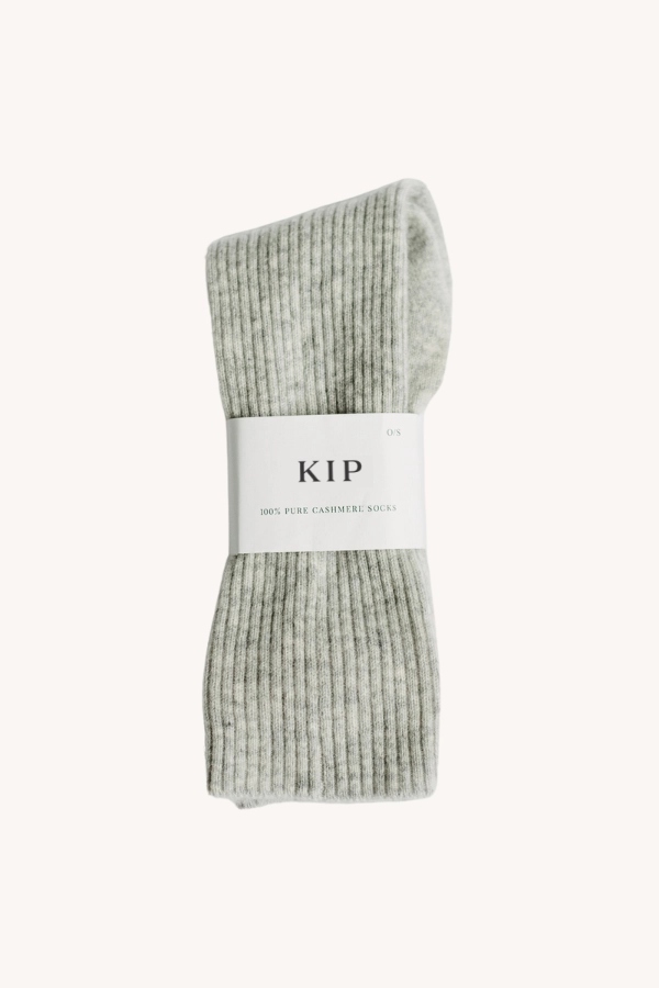 KIP, Pure Cashmere Socks in Grey
