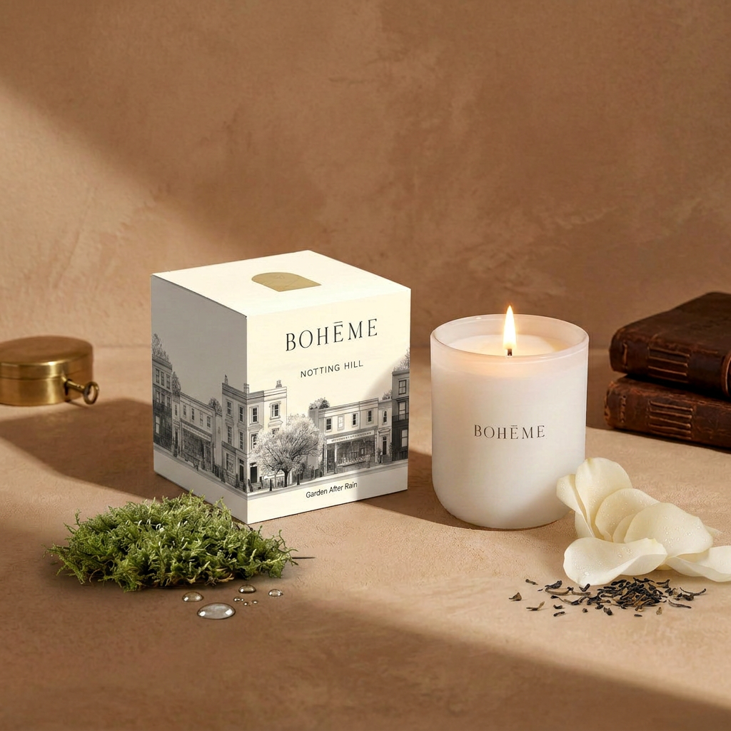 Bohème Notting Hill Candle, boxed