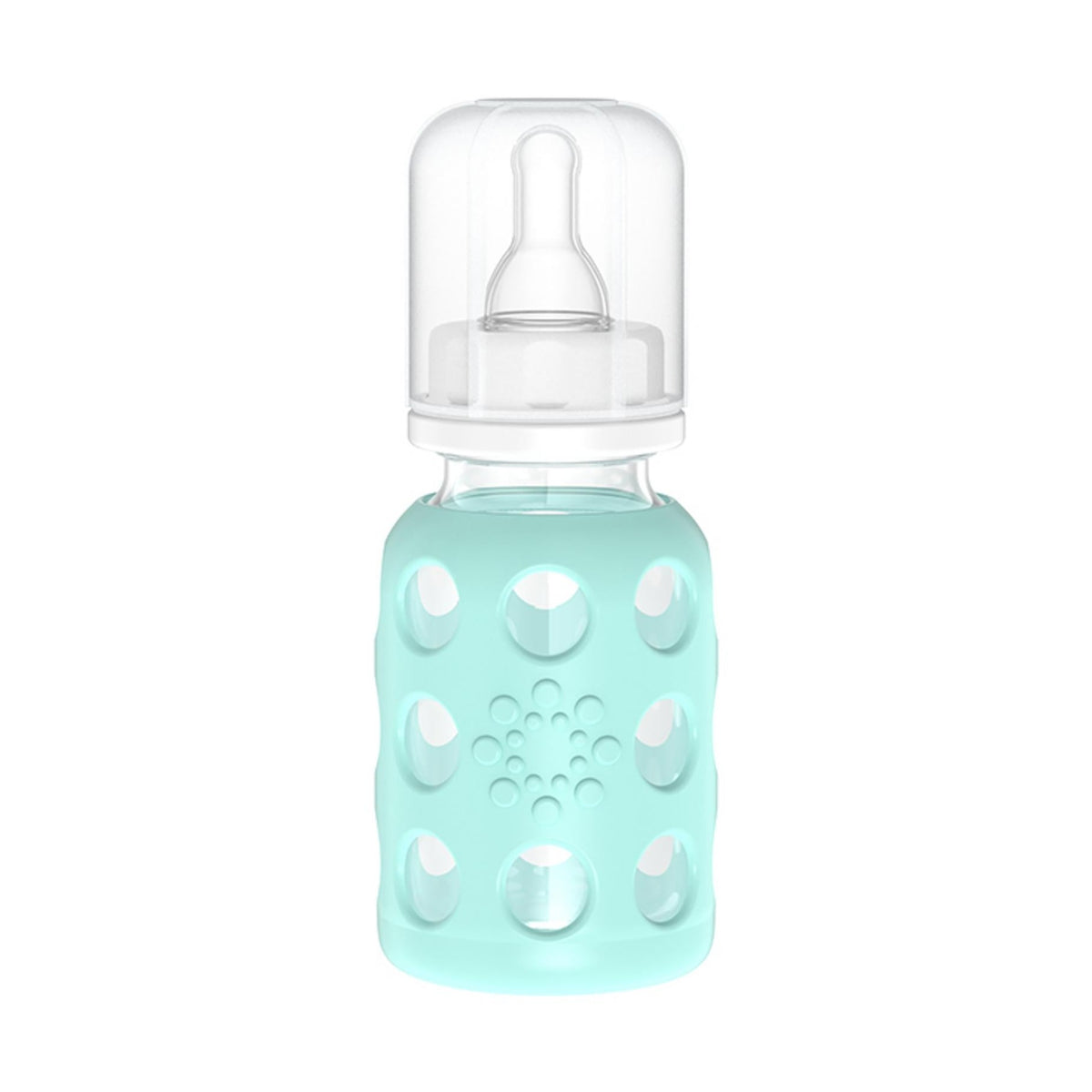 Lifefactory 4oz glass baby bottle in Mint