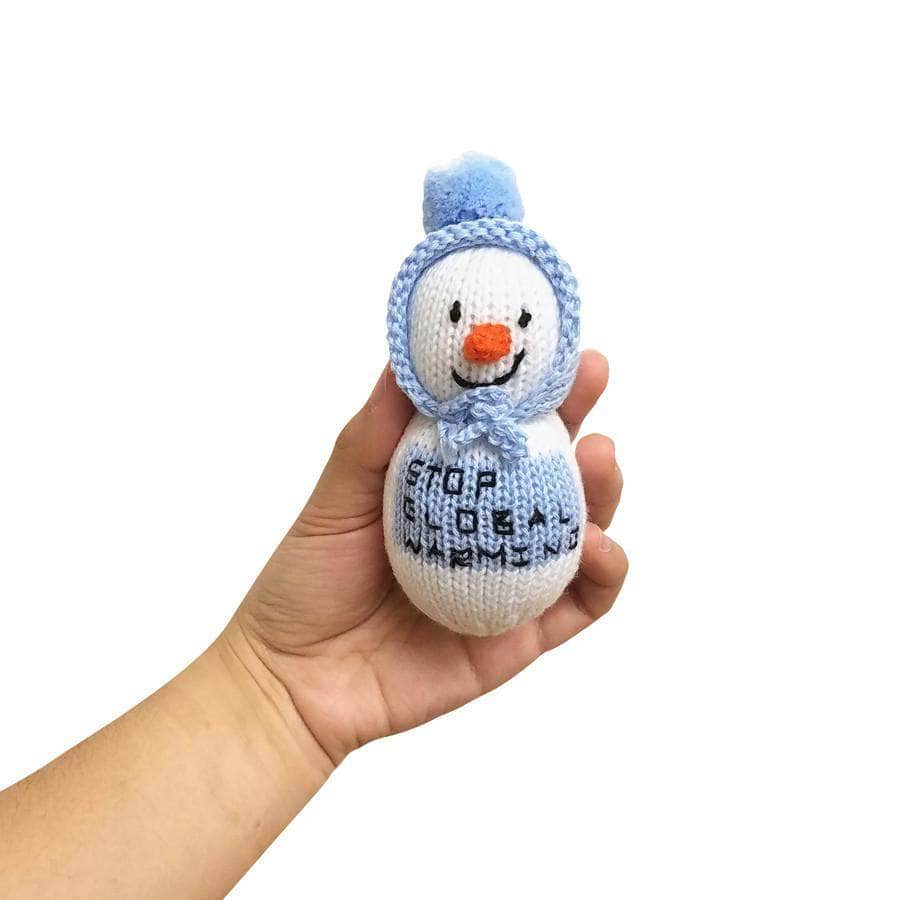 Estella snowman rattle, detail