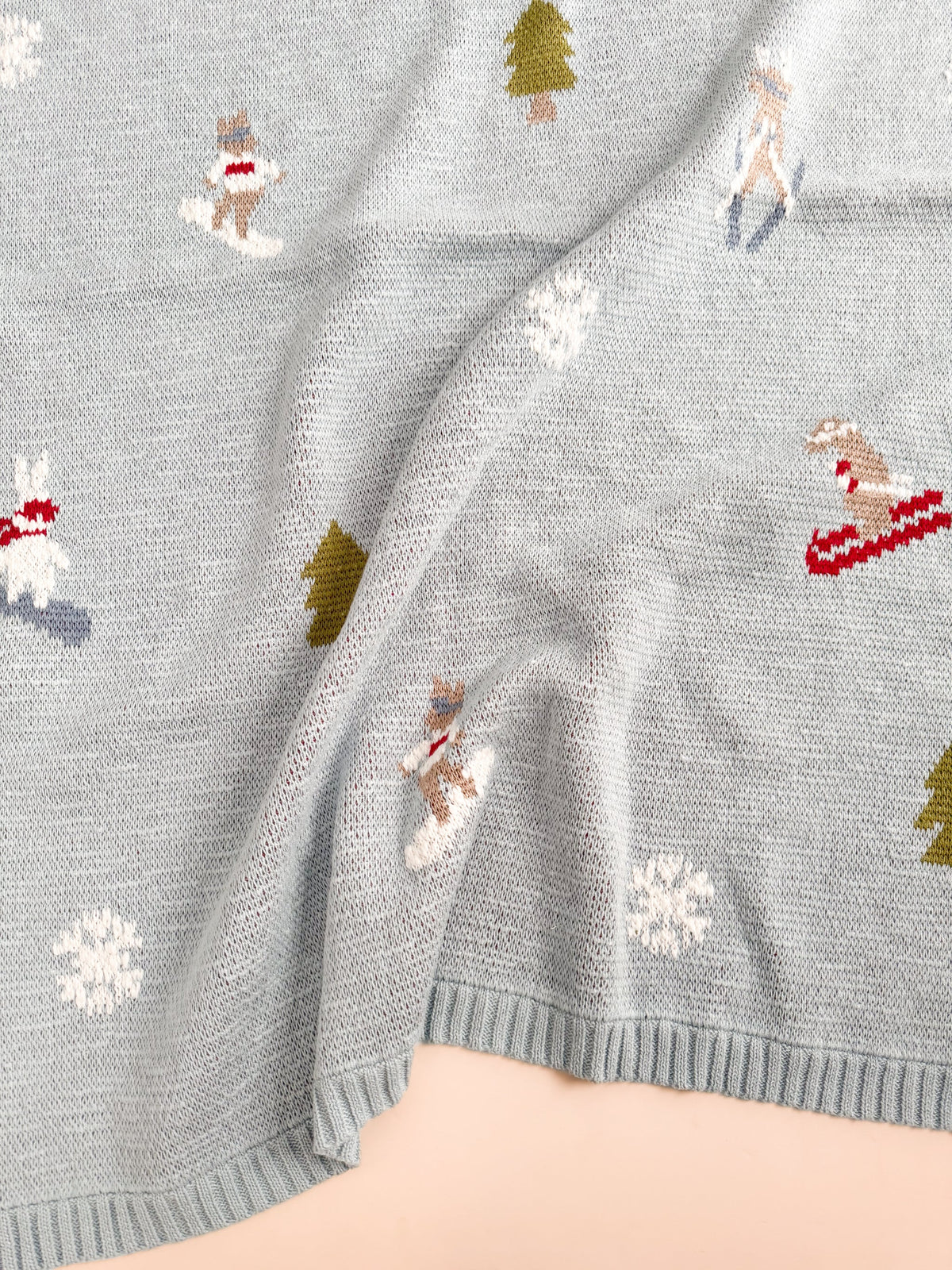 Ski blanket, knit detail