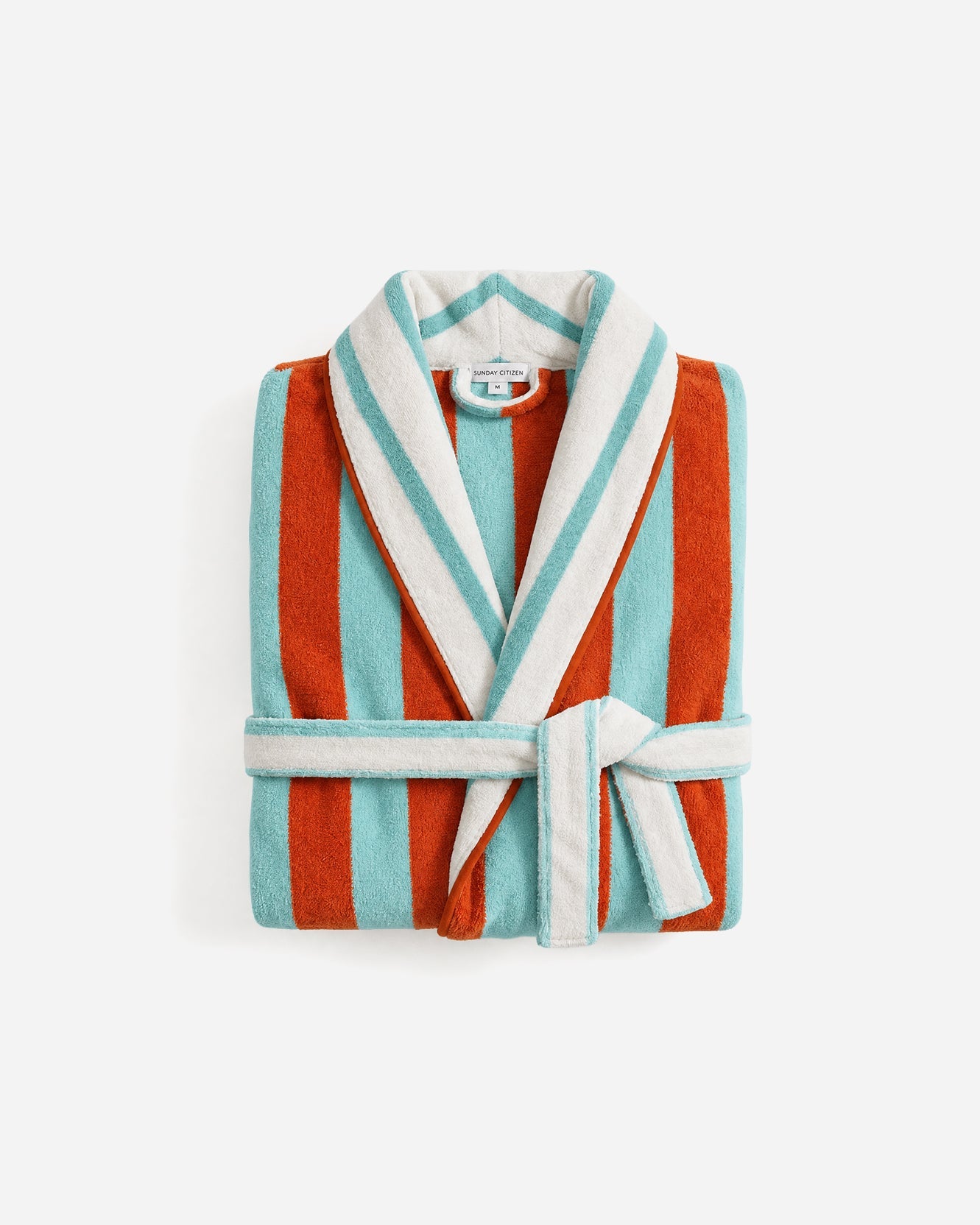 Spritz striped beach robe in off white and aperol, Sunday Citizen