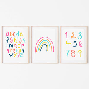 Bright Sunshine Alphabet, Numbers & Rainbow (Set of 3)