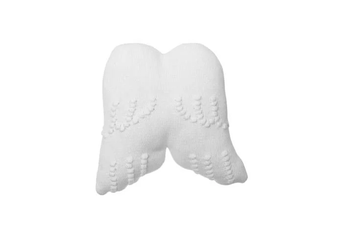 Knitted Cushion Angel Wings