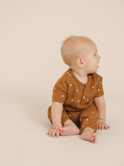 Woven Henry Top - Walnut