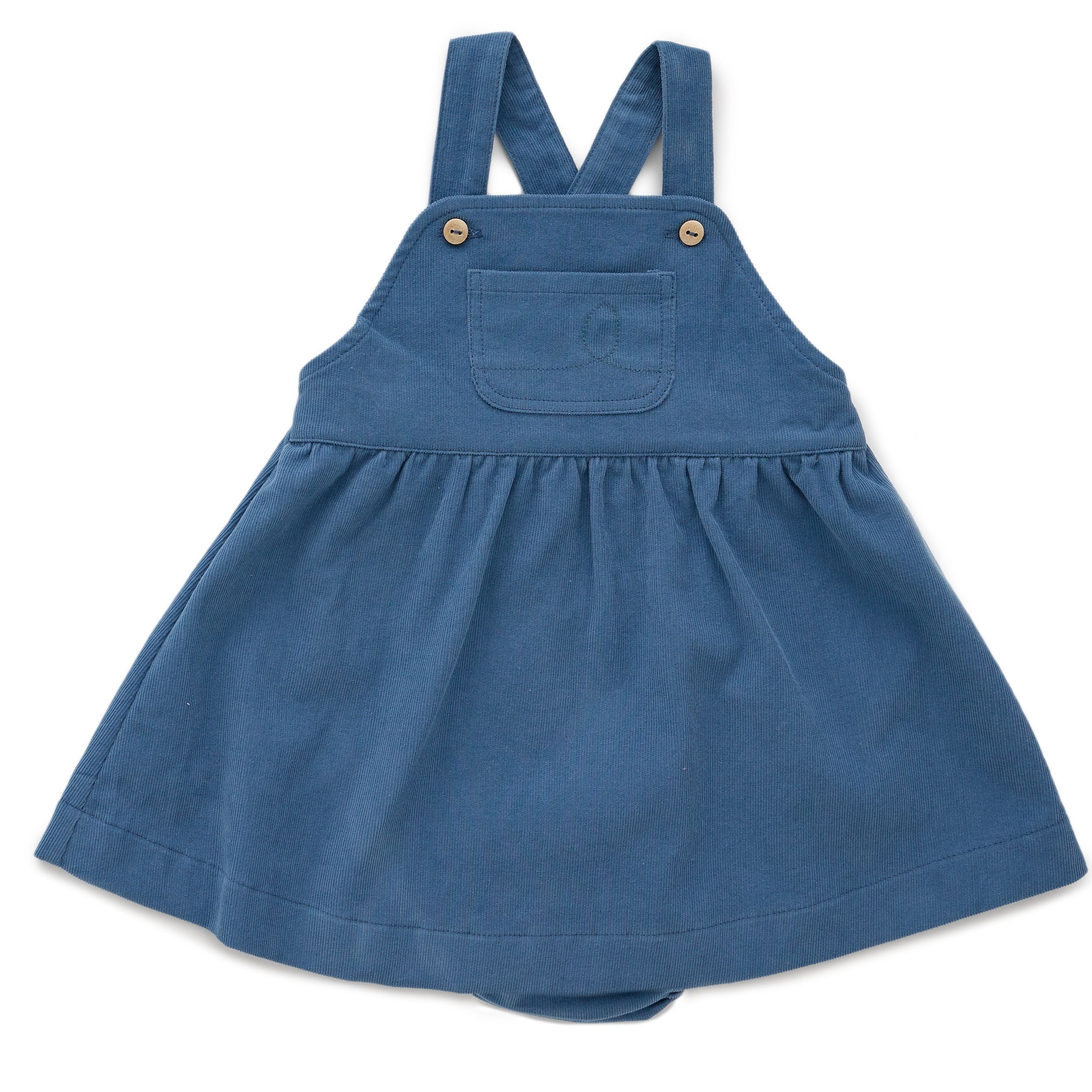 Worker Overall Dress w/ Bloomers Midnight Blue