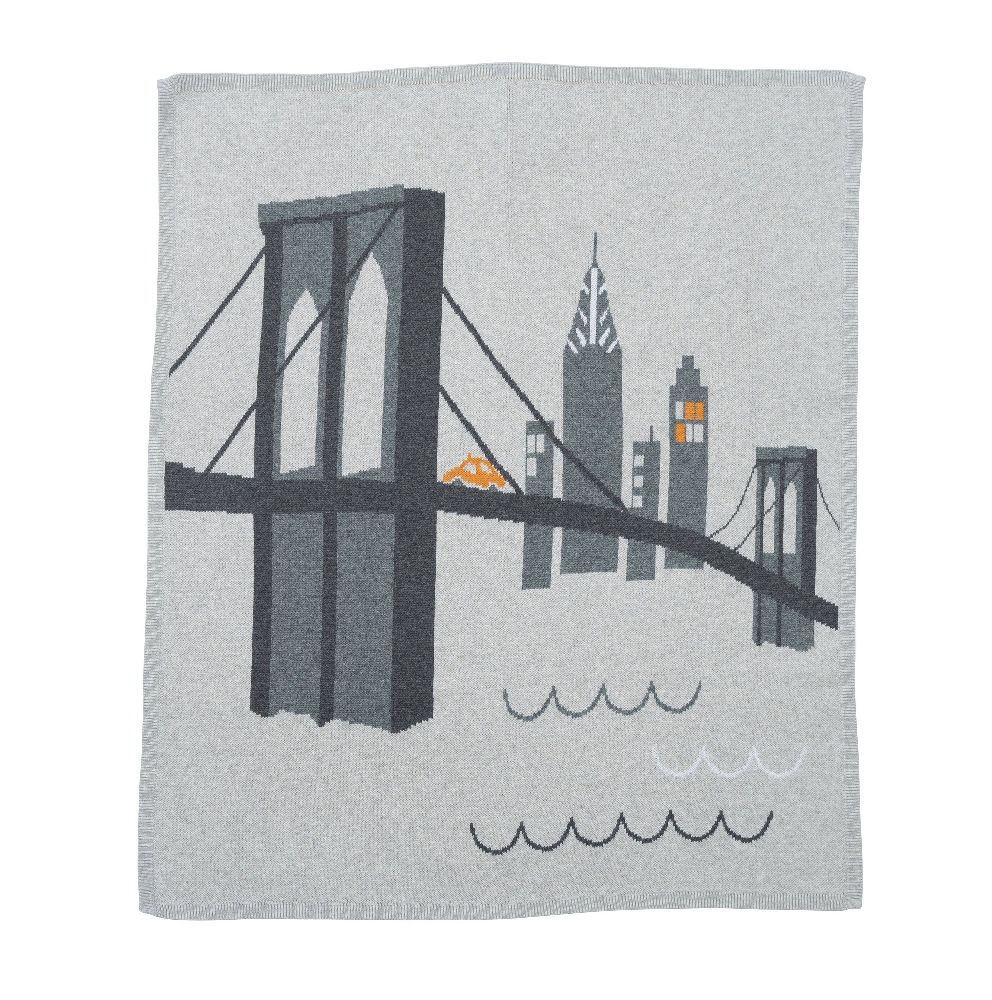Brooklyn Bridge Cashmere/Cotton Blanket