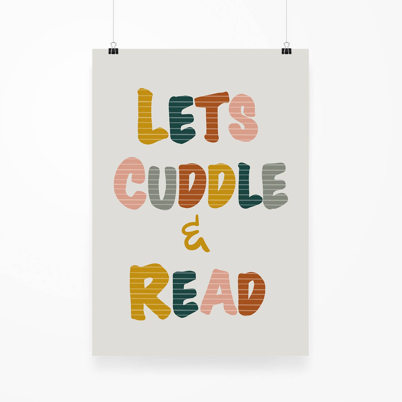 Retro Girls Lets Cuddle and Read Art Print
