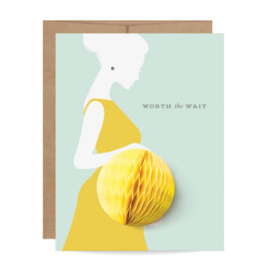 Baby Bump Pop Up- "Worth the Wait" Card