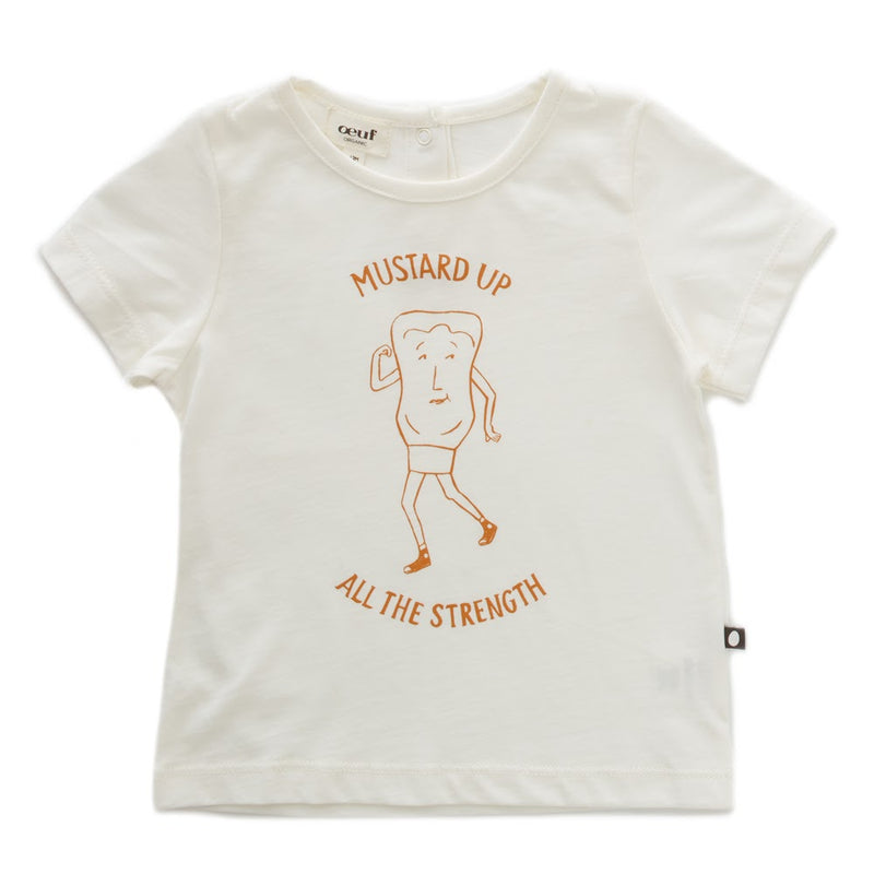 Tee Shirt White/ Mustard Up