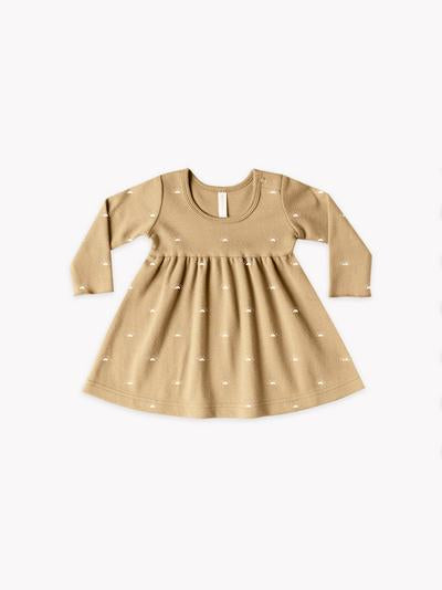 Longsleeve Baby Dress-Honey