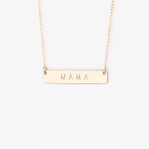 Women's "Mama™" Bar Necklace
