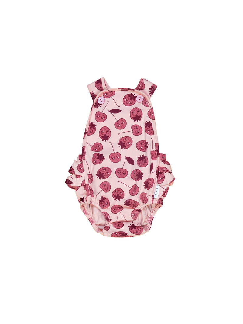 Berry Frill Playsuit Rose