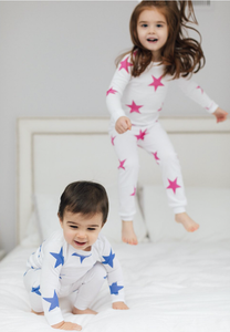 Bold Star Pima Pajama Set - Pink