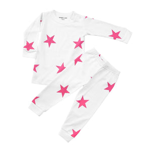 Bold Star Pima Pajama Set - Pink