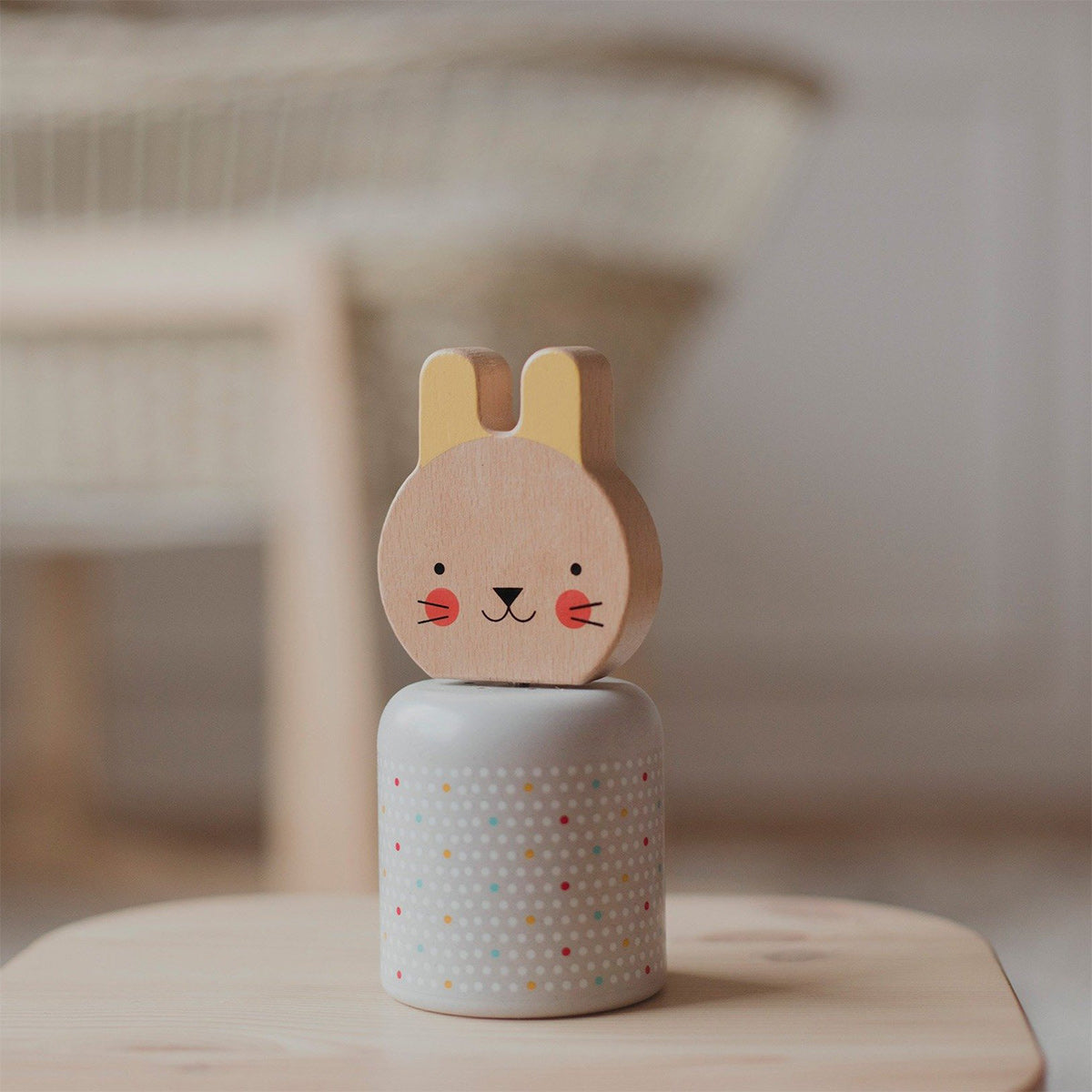 Wooden Wind-up Musical Bunny