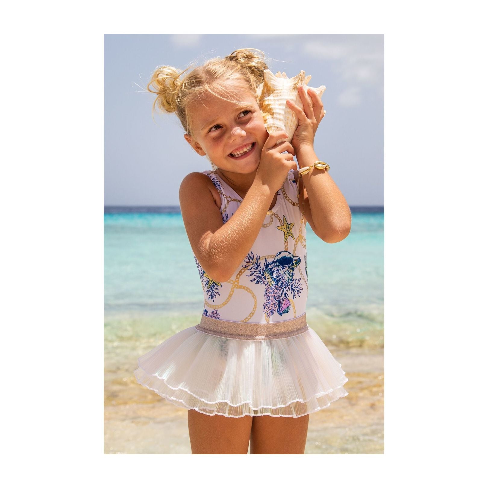 One Piece Swimsuit with Tutu - Under The Sea