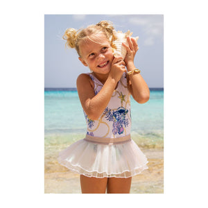 One Piece Swimsuit with Tutu - Under The Sea