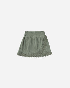 Ruffle Wrap Skirt | Aqua