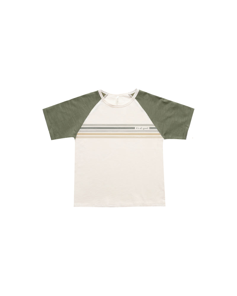 Its All Good Stripe Raglan Tee