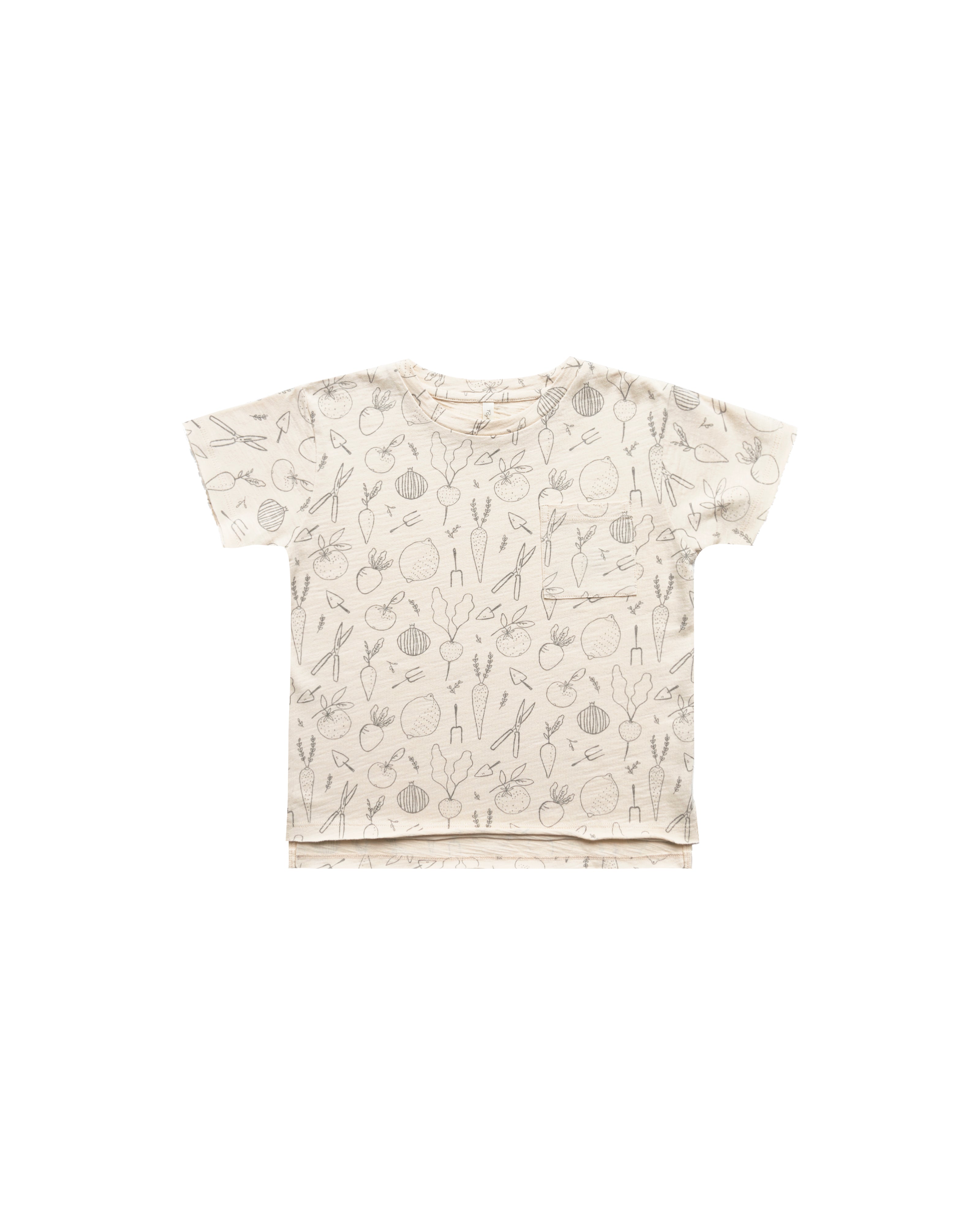 Vegetable Garden Raw Edge Tee Natural