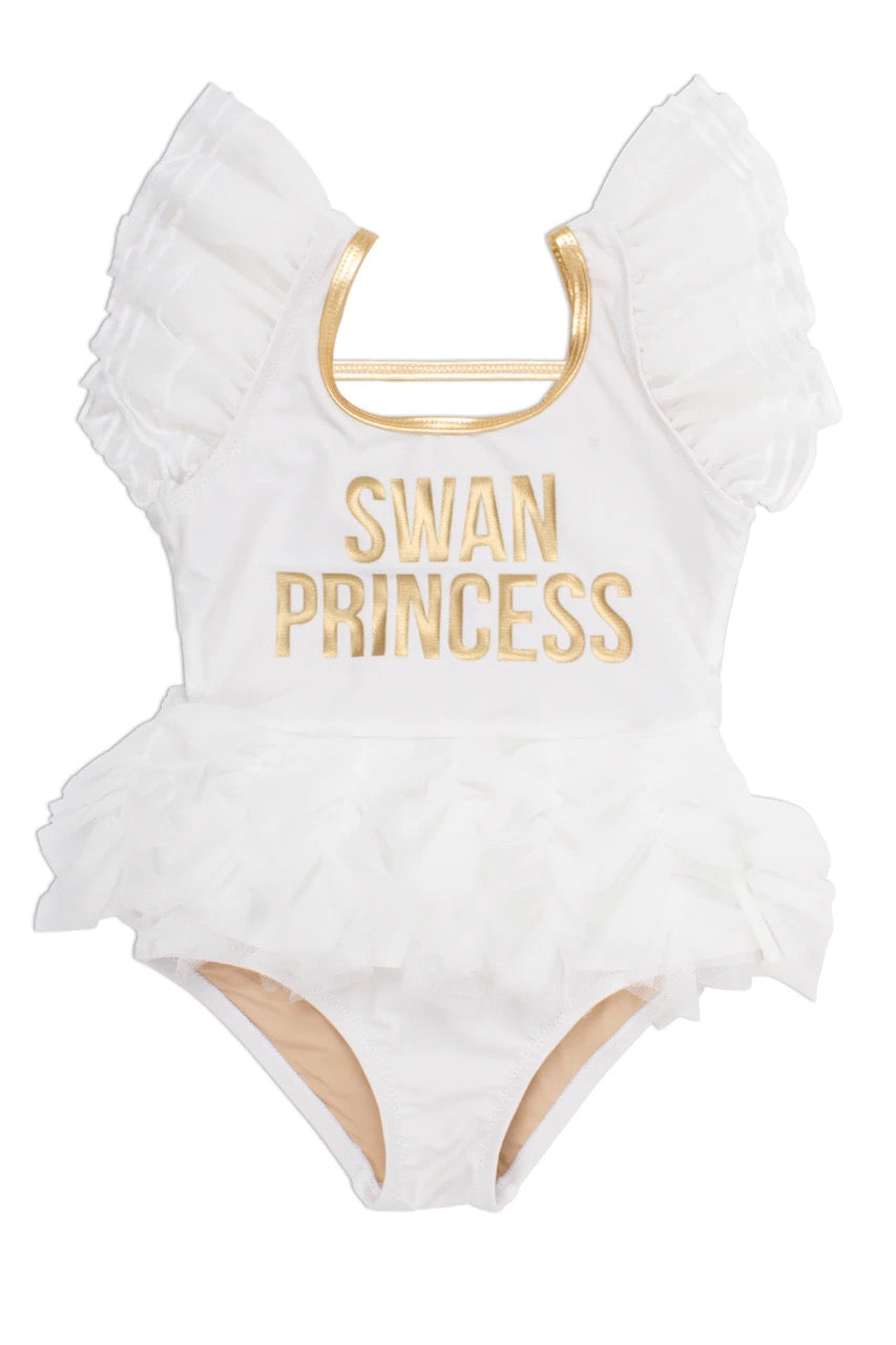 One Piece w/ Tulle Sleeves & Skirt - Swan Princess