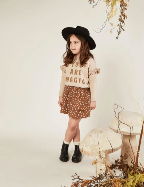 You Are Magic Ruffle Tee - Oat
