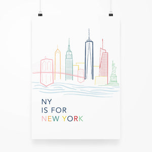 NY is for New York Pride Art Print