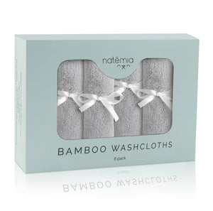 Grey Bamboo Washcloths  - Pack of 6