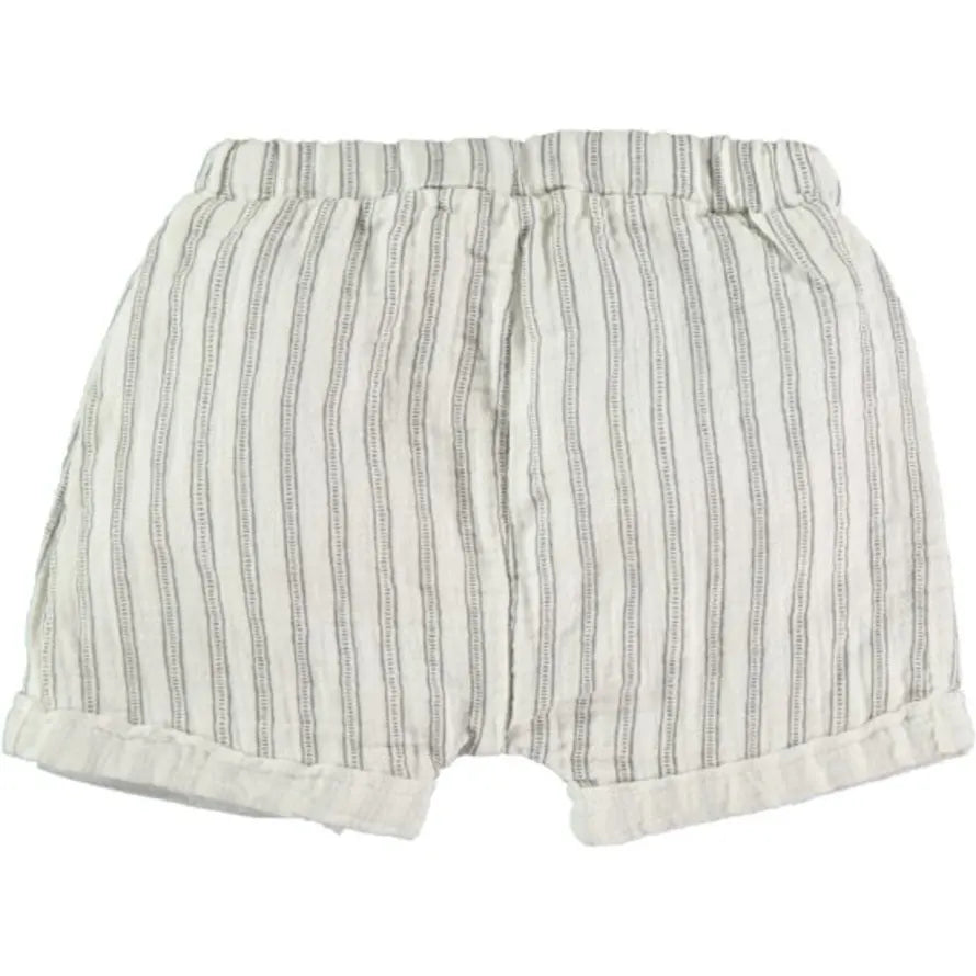 Stripes Shorts - Ecru