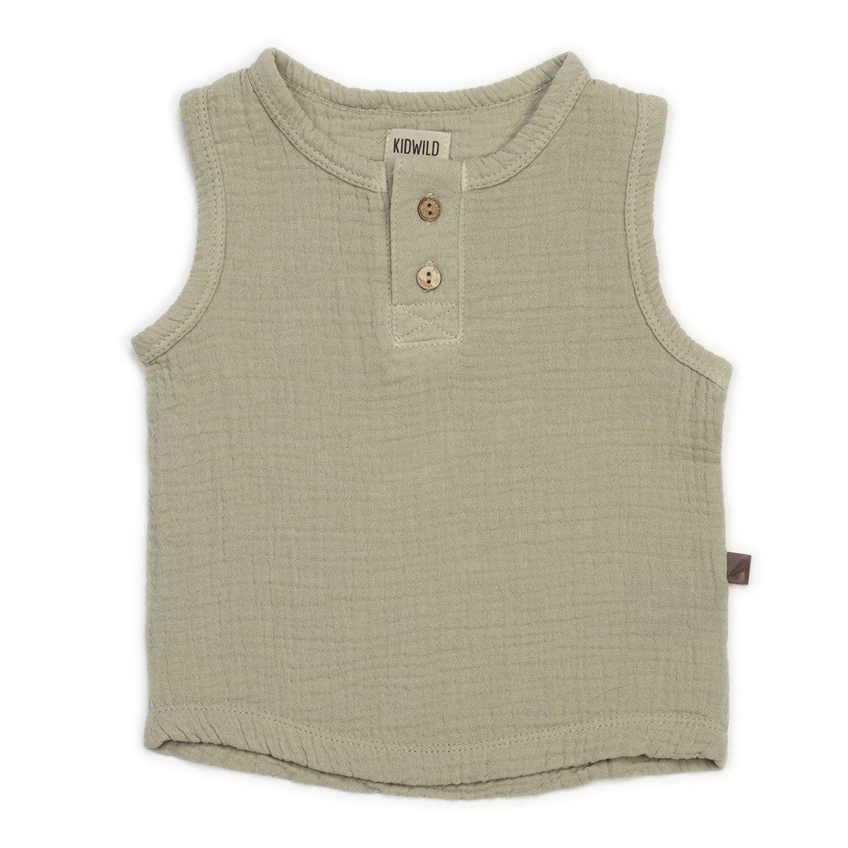 Organic Gauze Tank - Sage