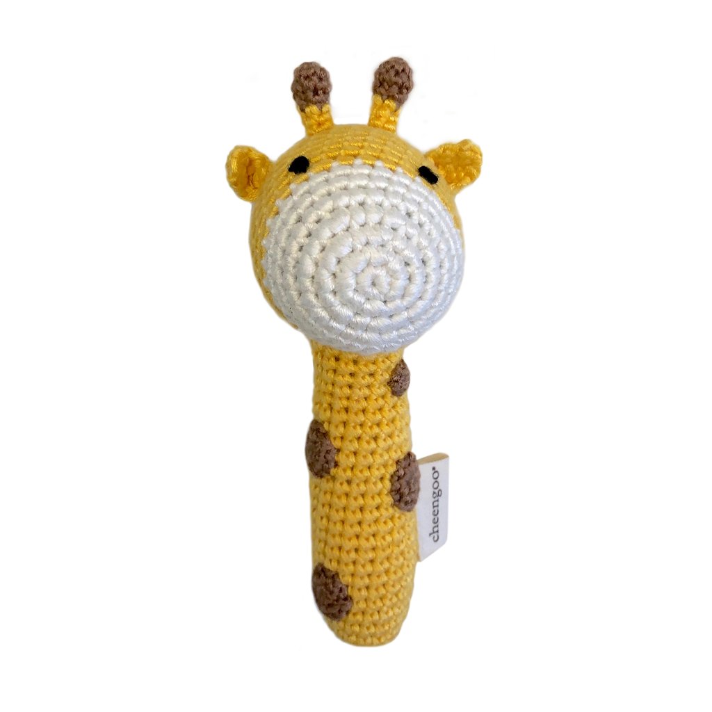 Giraffe Stick Crocheted Rattle