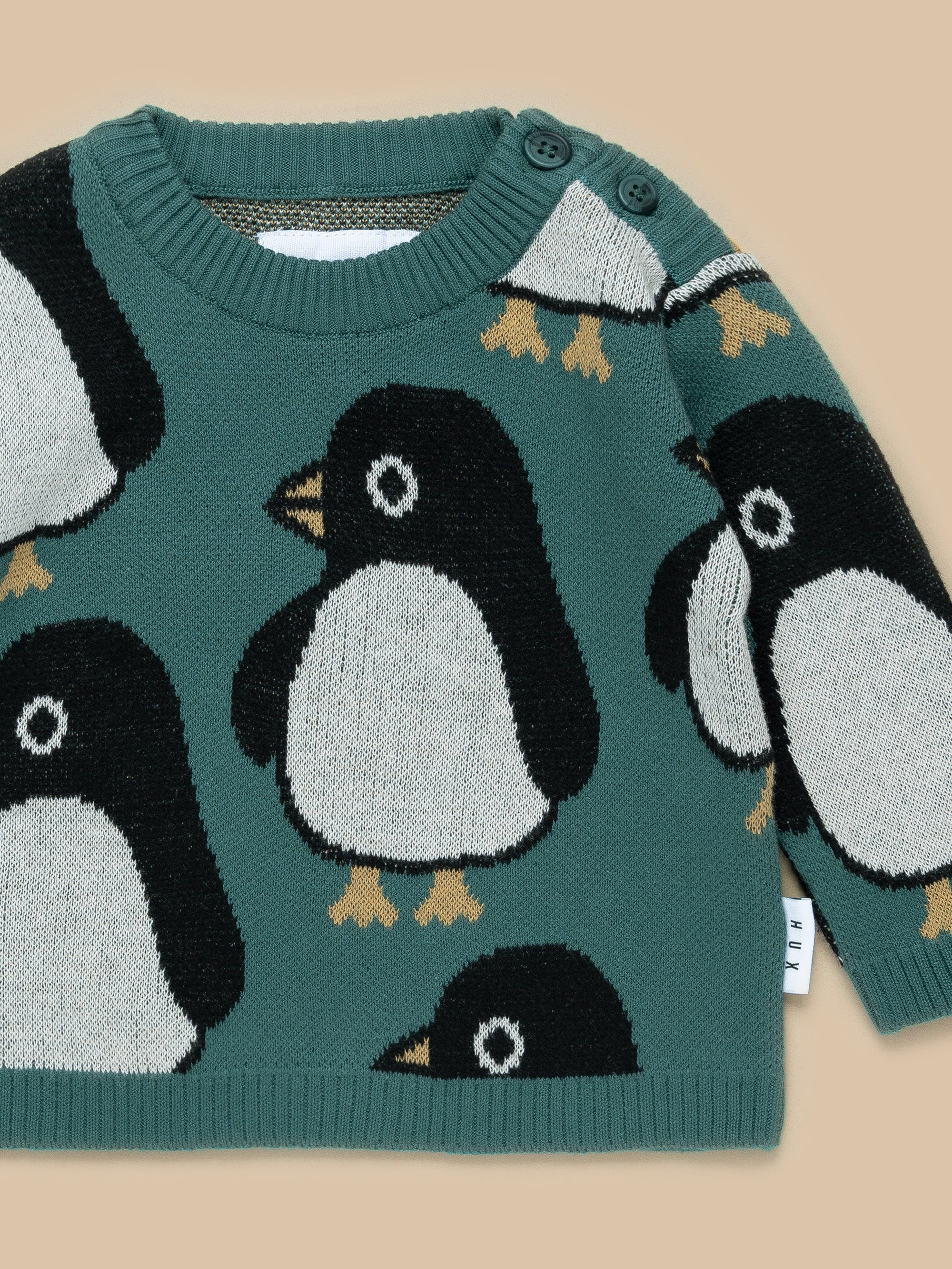 Penguin Knit Jumper - Spruce
