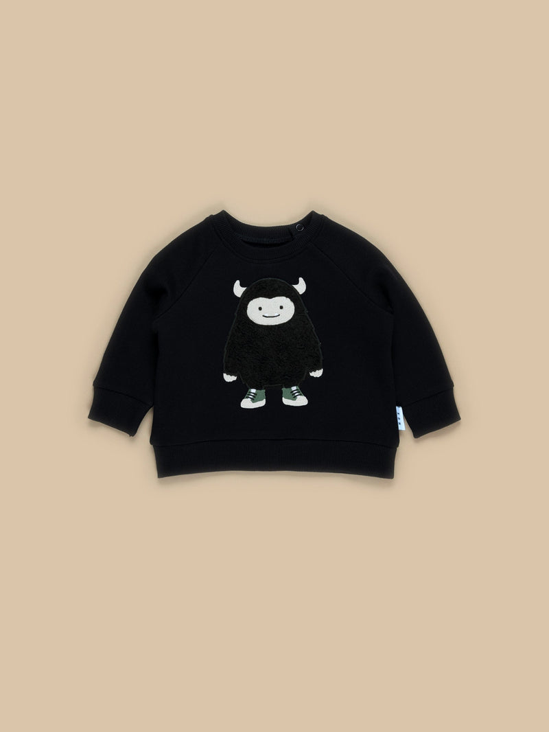 Furry Monster Sweatshirt - Black