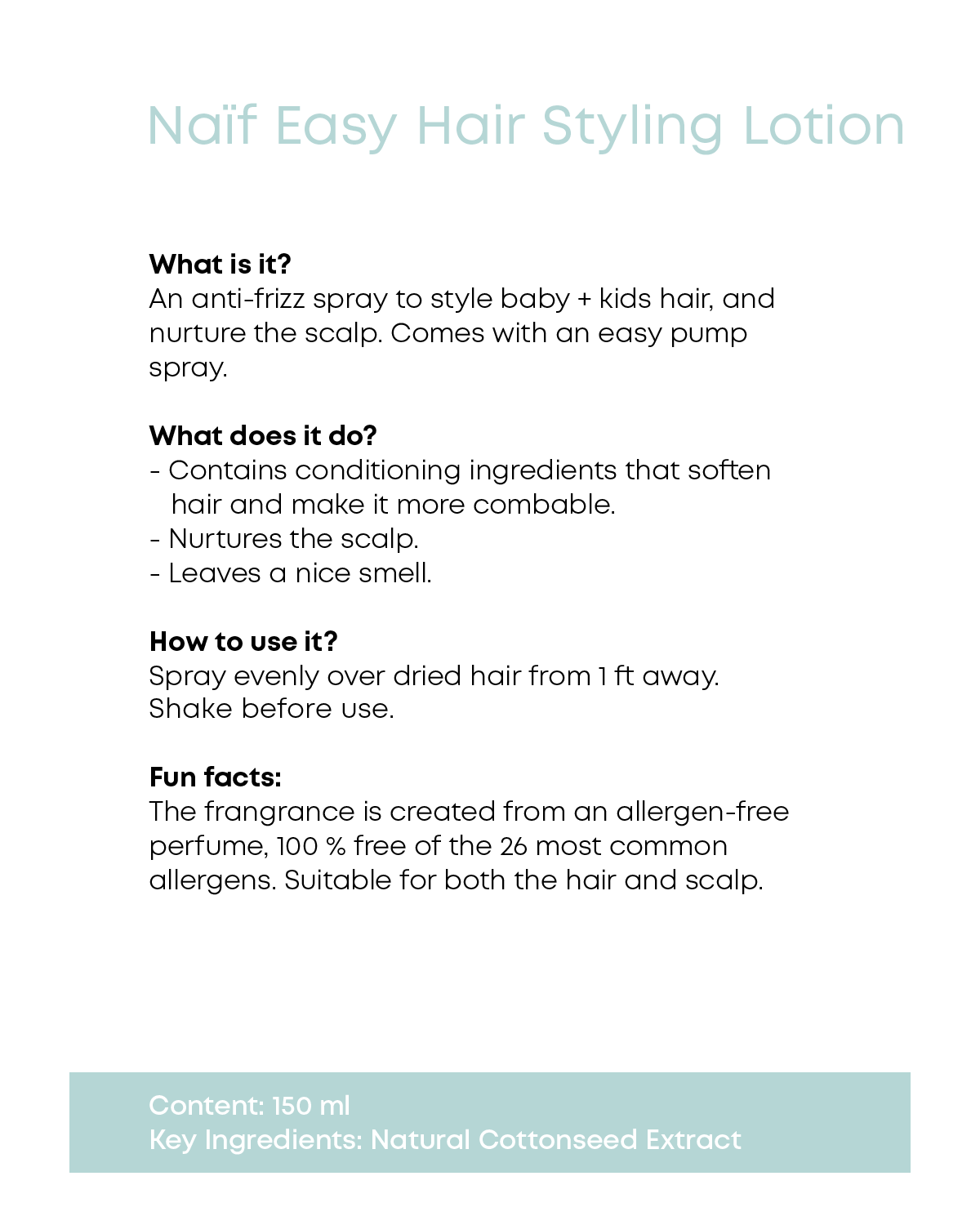 Kids EASY STYLING HAIR LOTION