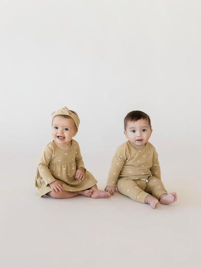Longsleeve Baby Dress - Honey