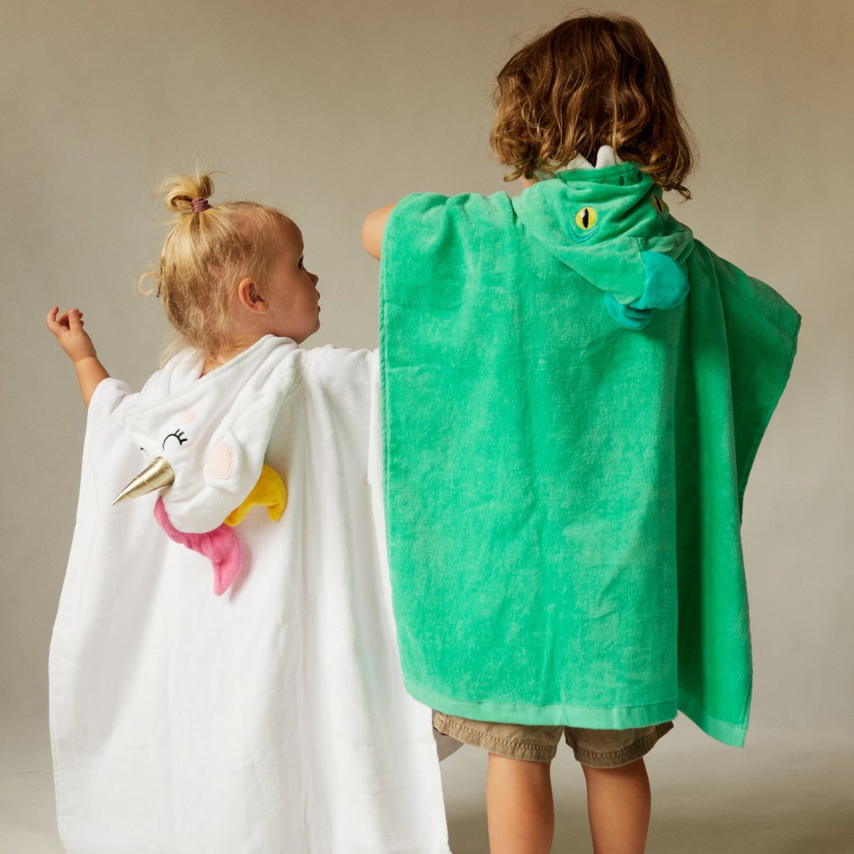 Kids Hooded Beach Towel - Crocodile