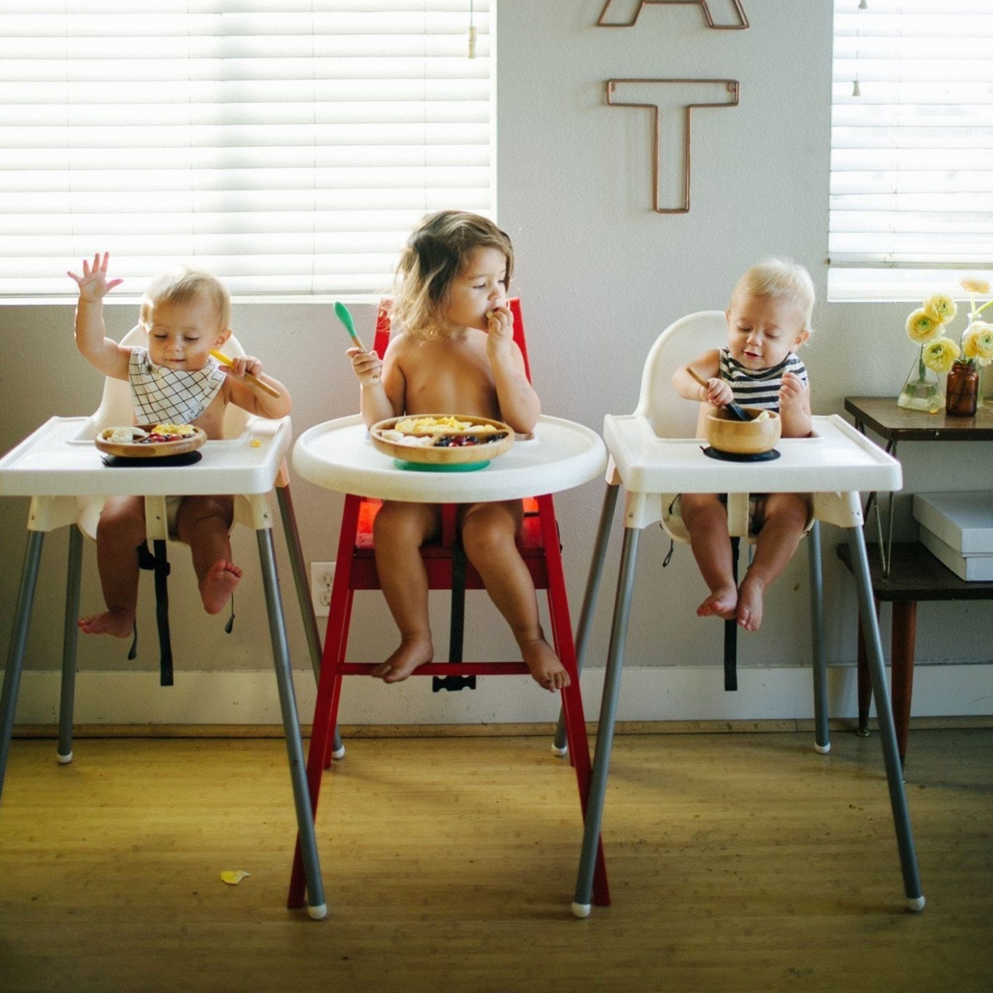 Baby Bamboo Stay Put Suction Plate + Spoon