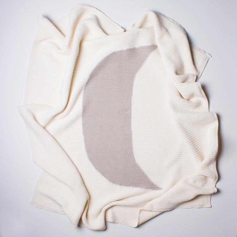 Estella Cotton Baby Blanket - Moon 30” x 30”