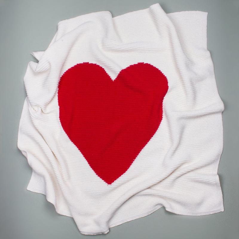 Heart Cotton Baby Blankets