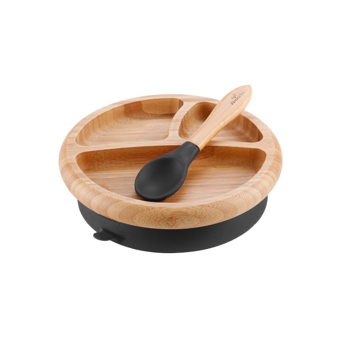 Baby Bamboo Stay Put Suction Plate + Spoon