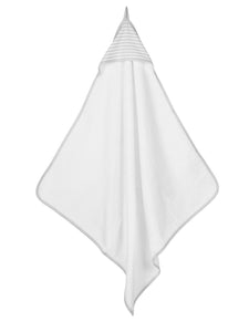 Deluxe Hooded Towel - Gray Stripe
