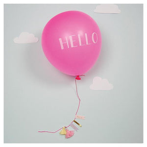 Hello Pink Balloon Card
