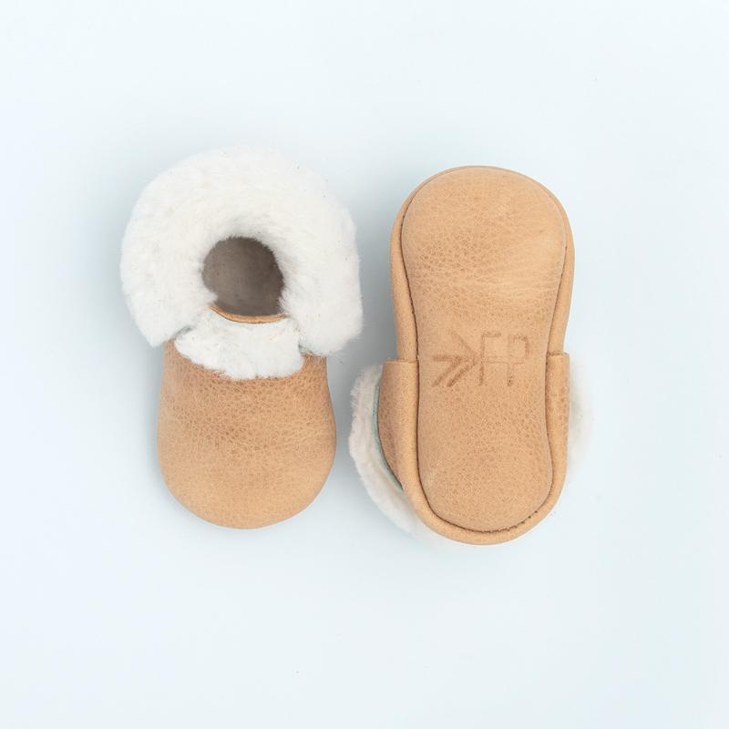 Shearling Moccasin - Weathered Brown